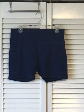 Baleaf Navy High-Waist Bike Shorts